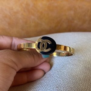 gold and black designer inspired bracelet